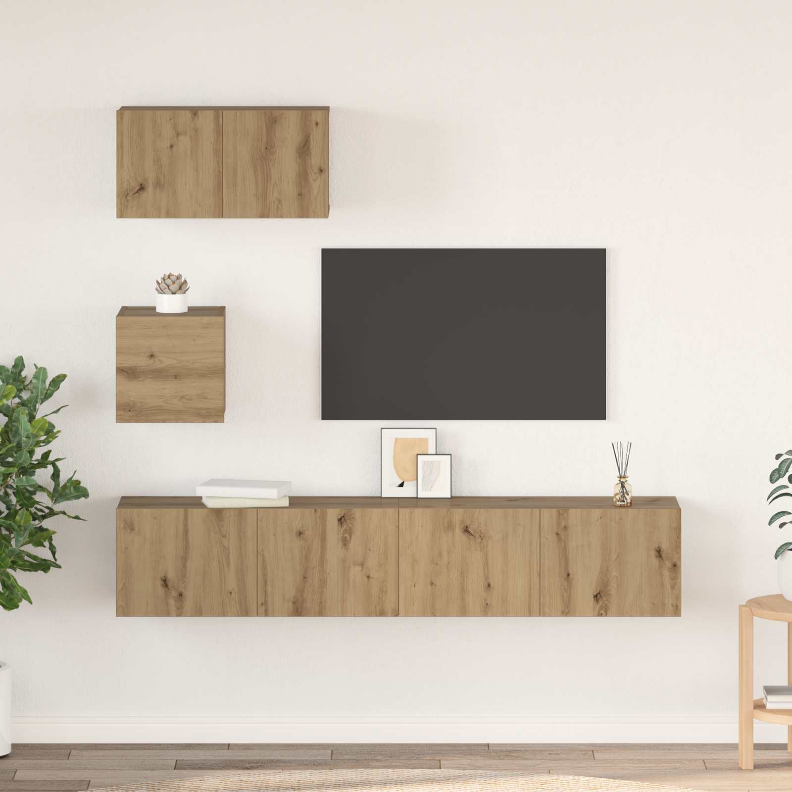 4-tlg. TV-Schrank-Set Sonoma-Eiche Holzwerkstoff