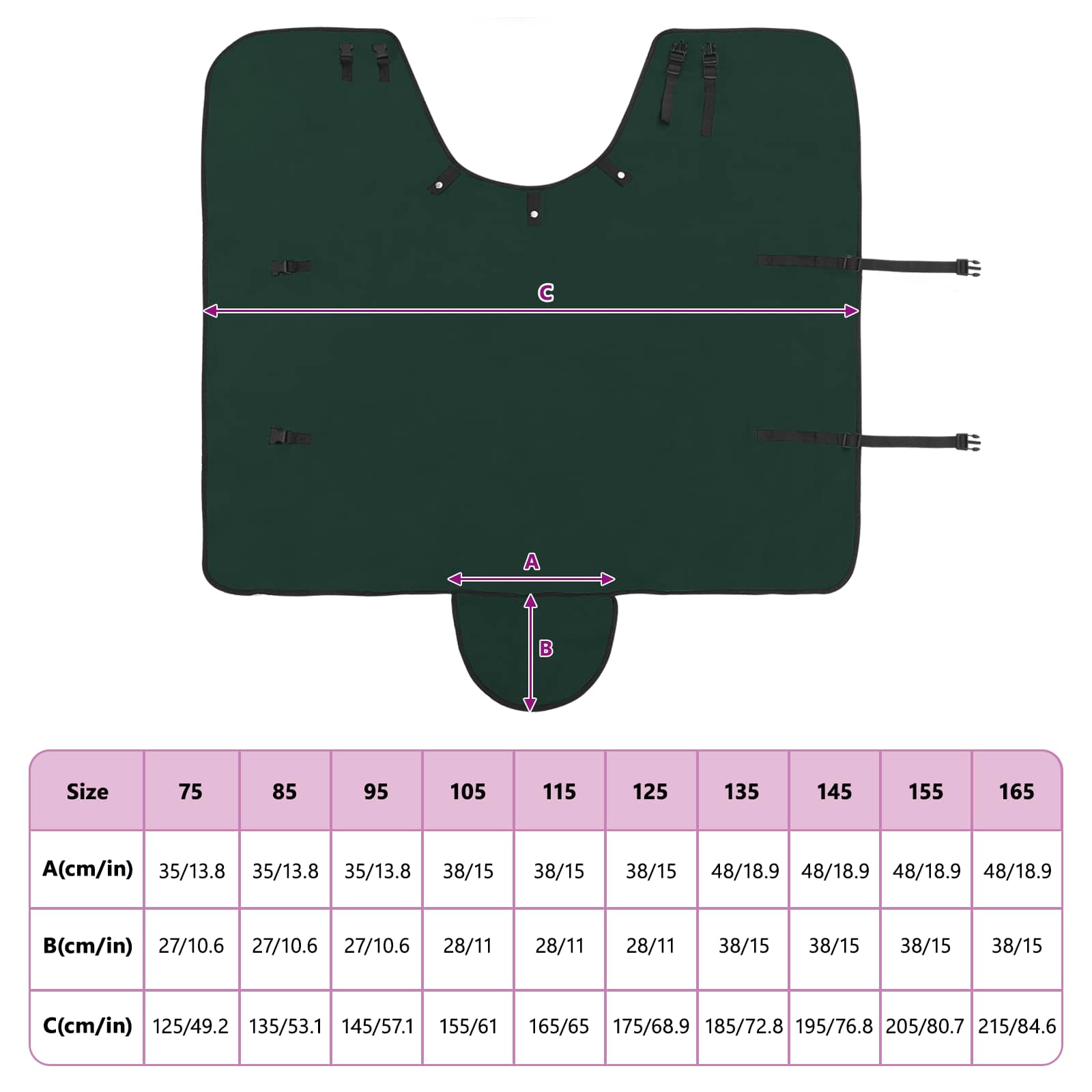 Pferdedecke Volles Aqua 75 cm Polyester