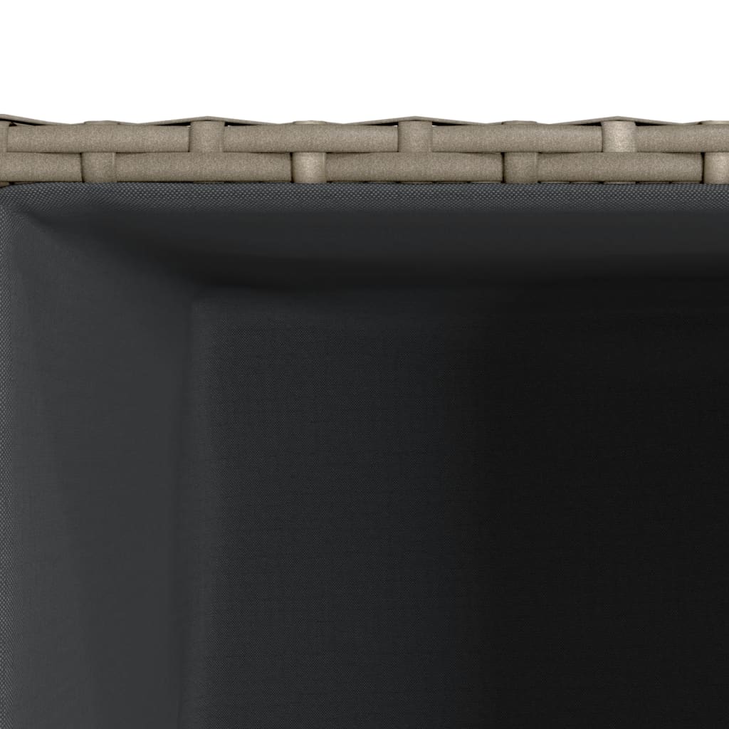Pflanzkübel 2 Stk. Schwarz 40x40x80 cm Poly Rattan