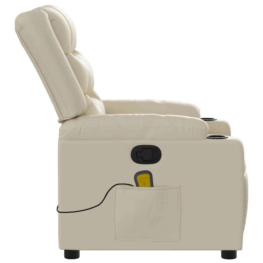 Massage-Relaxsessel, Kunstleder, Schwarz