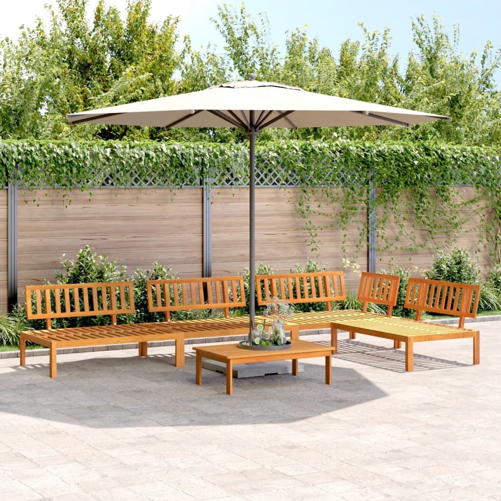 3-tlg. Garten-Sofagarnitur aus Paletten Massivholz Akazie