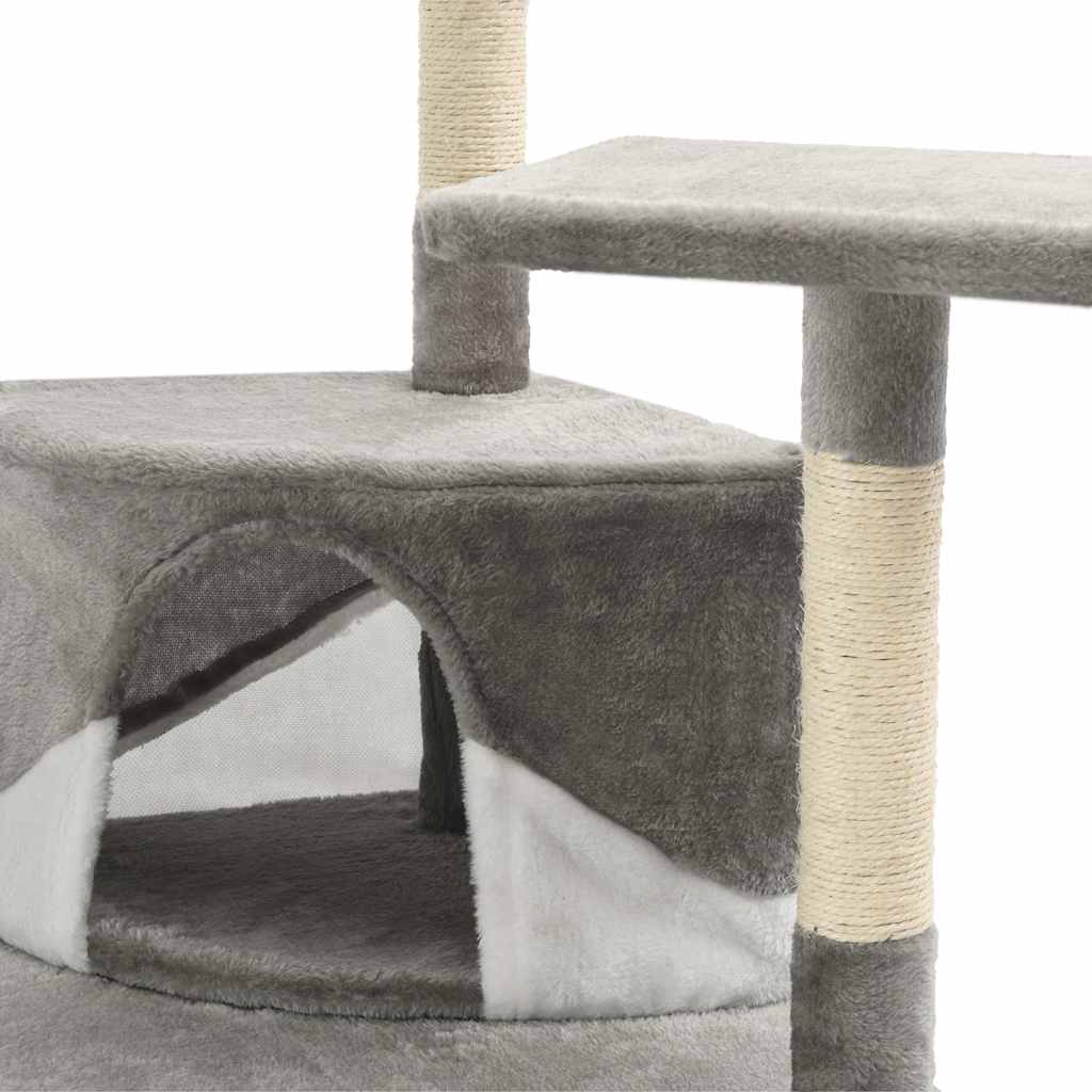 Katzen-Kratzbaum Sisal 203 cm Beige und Weiß