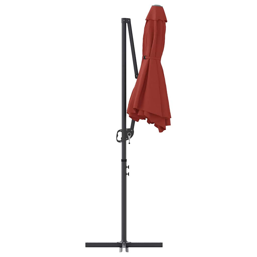 Sonnenschirm Sand 372 x 198 x 243 cm Polyester und Aluminium