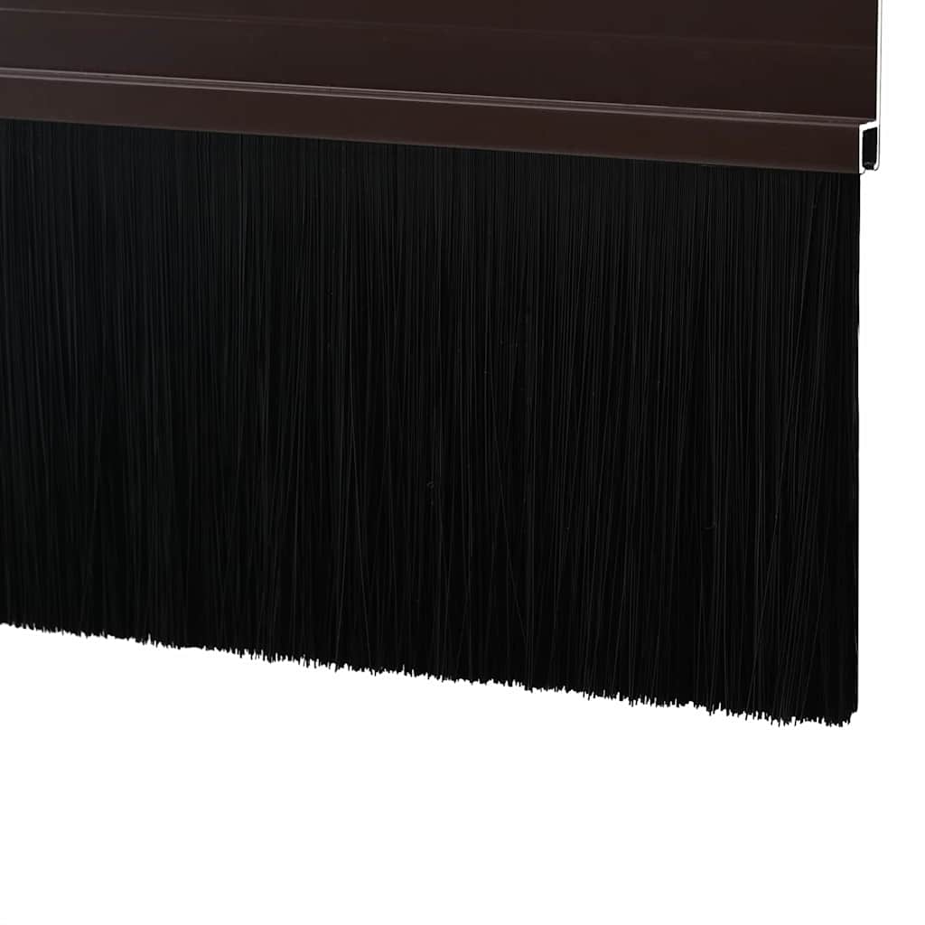 Selbstklebende Türbürstendichtungen 2 pcs Braun 100 cm