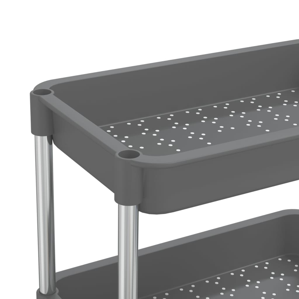 Küchenwagen 5 Etagen Türkis 42x29x128 cm Eisen und ABS