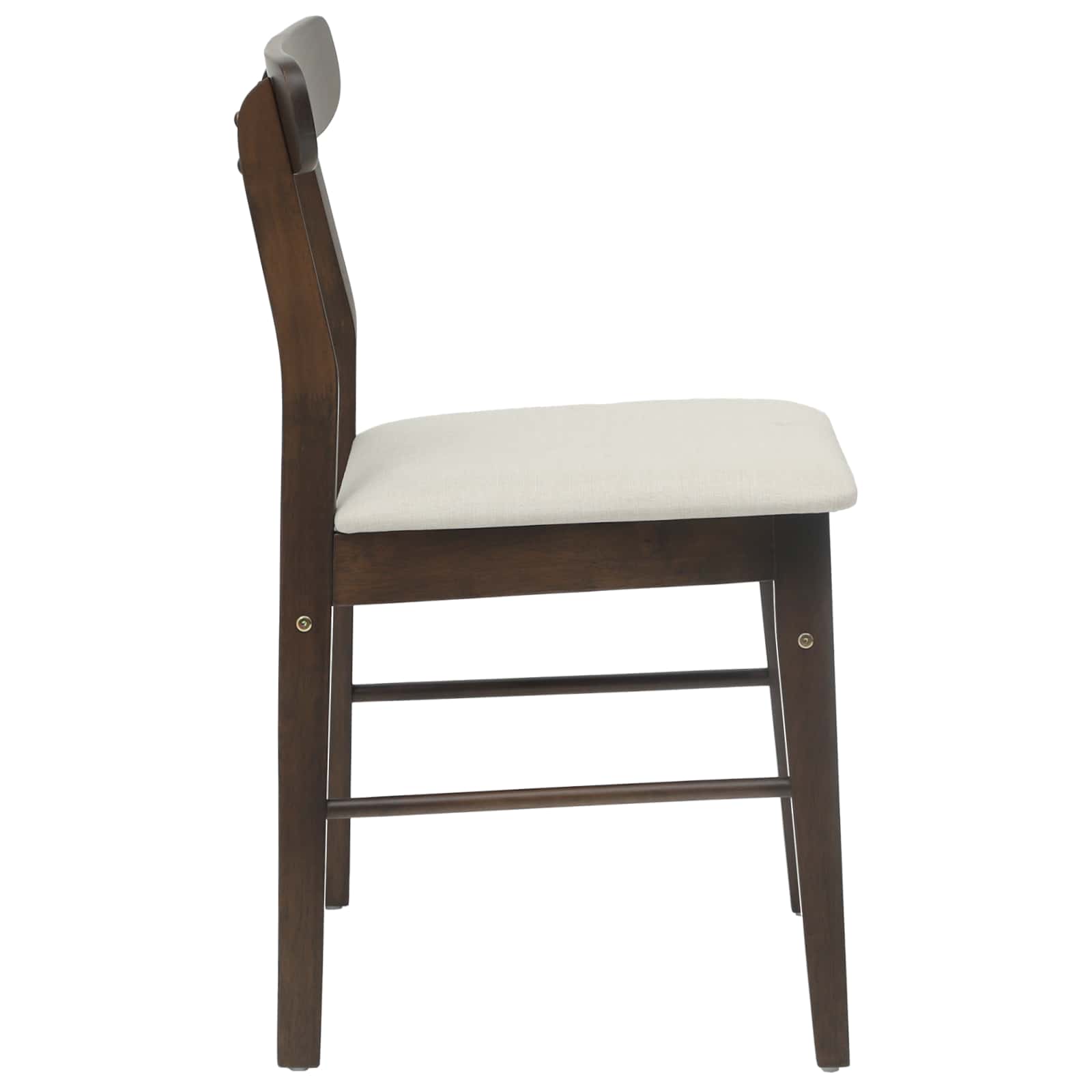 Esszimmerstuhl 2 pcs Dunkelbraun, Hell Massives Gummiholz
