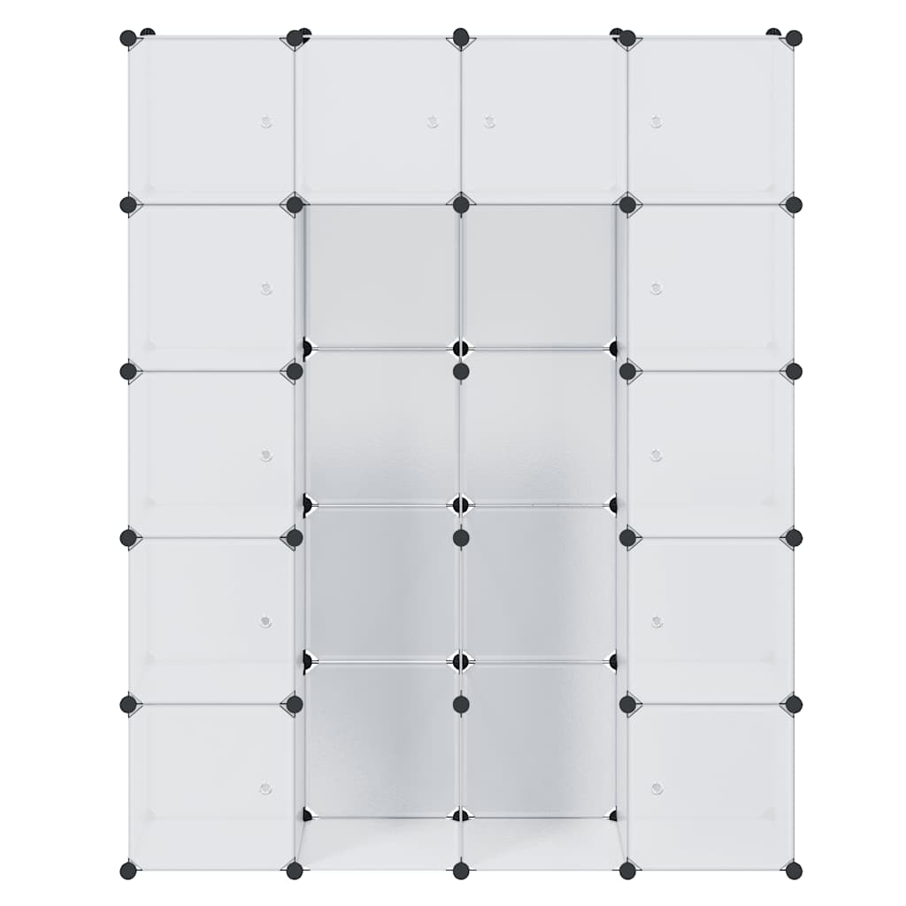 Modularer Schrank mit 9 Fächern 109x36,5x143cm Schwarz und Weiß