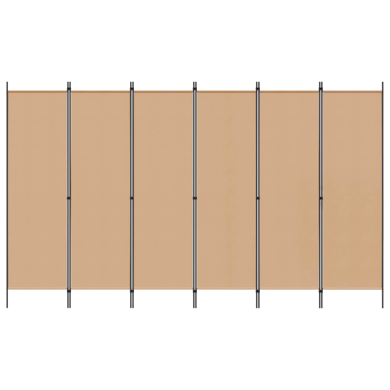 Raumteiler Beige 150 x 180 cm Stoff