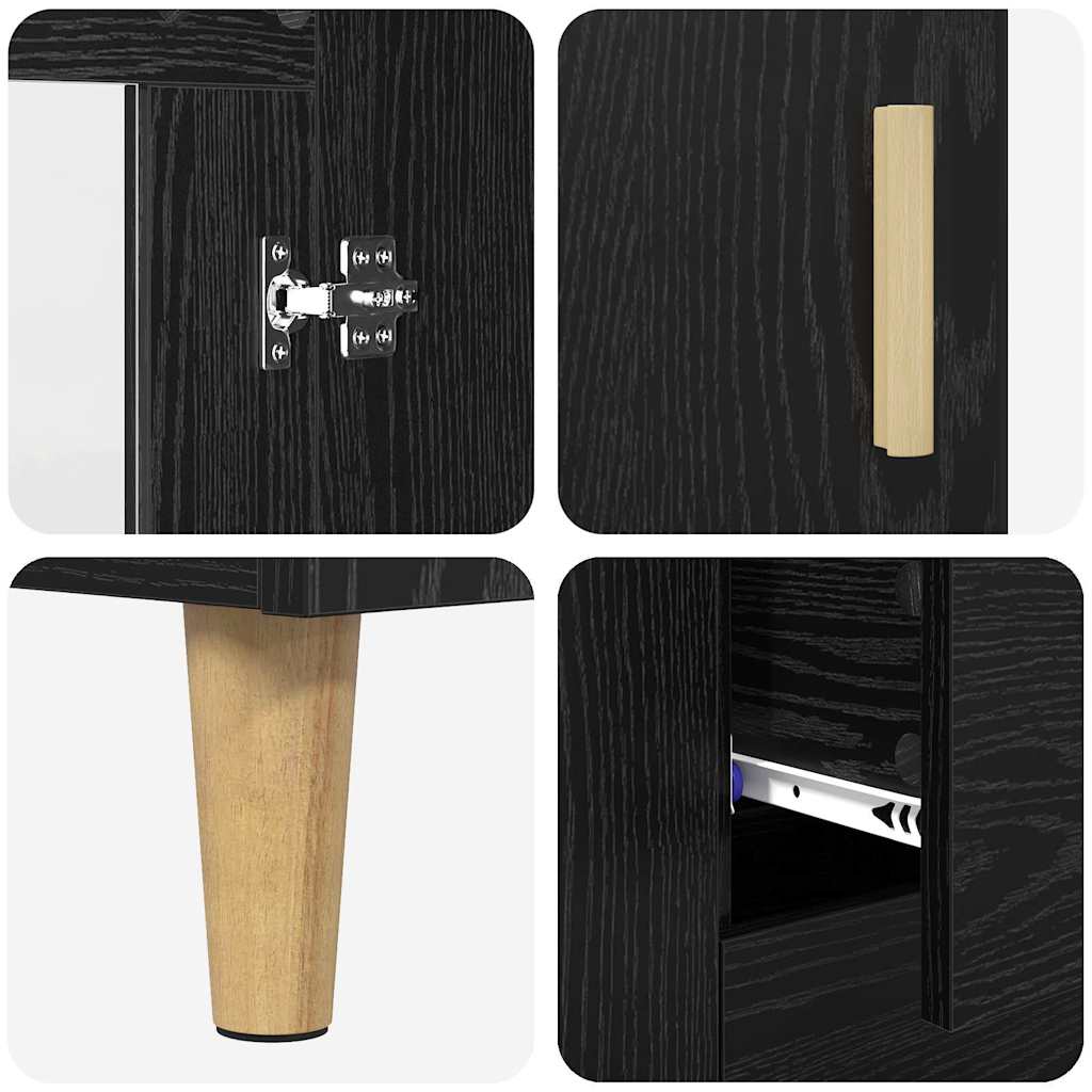 Highboard Altholz 69,5 x 32,5 x 180 cm Holzwerkstoff