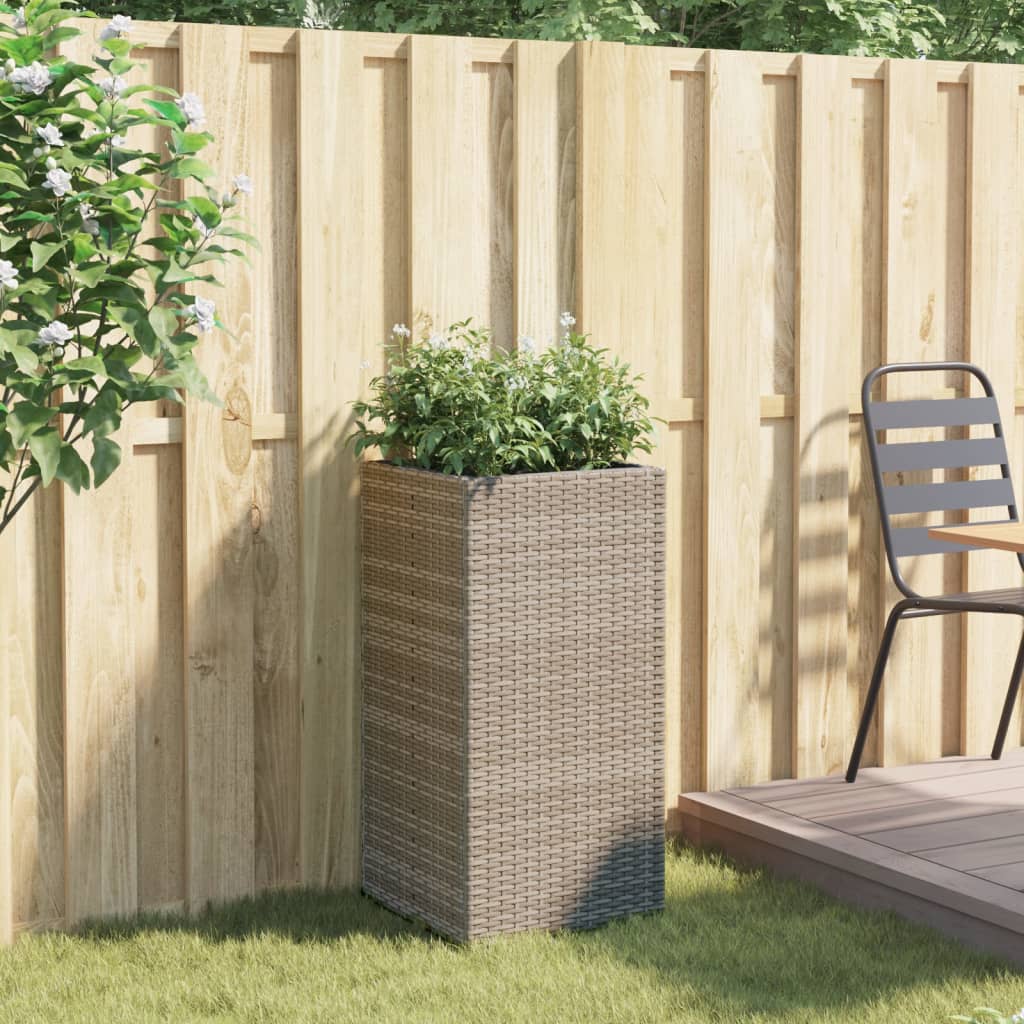 Pflanzkübel 2 Stk. Schwarz 40x40x80 cm Poly Rattan