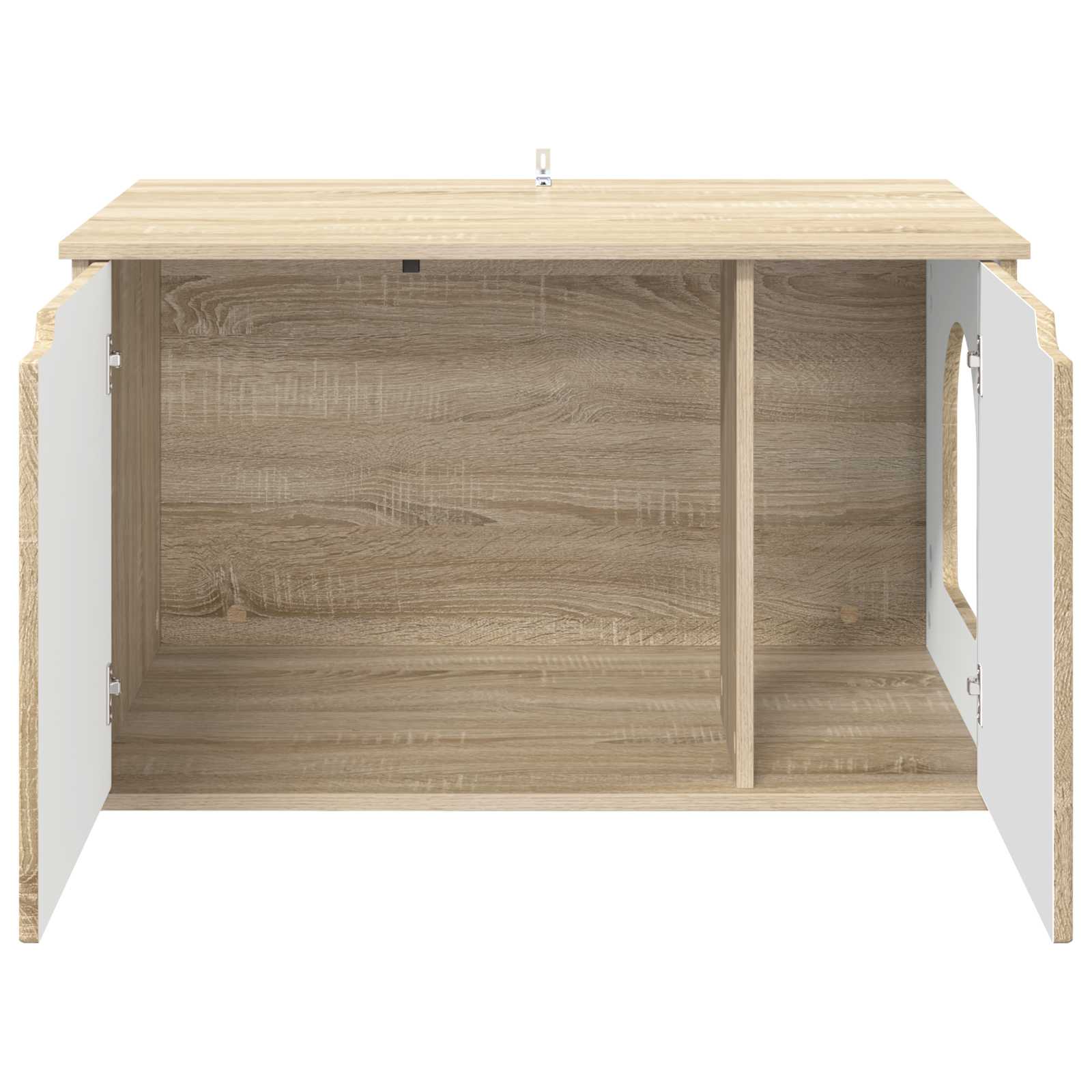 Katzenhaus Weiß 85 x 55 x 50,5 cm Holzwerkstoff