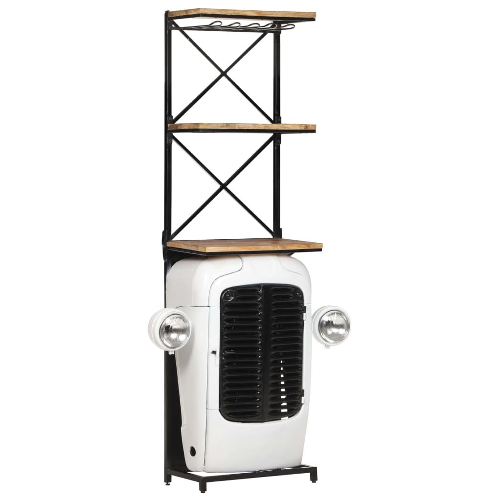 Traktor-Weinschrank 49x31x172 cm Mango Massivholz