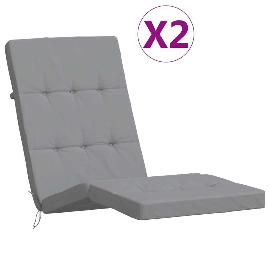Liegestuhl-Auflagen 2 Stk. Creme Oxford-Gewebe