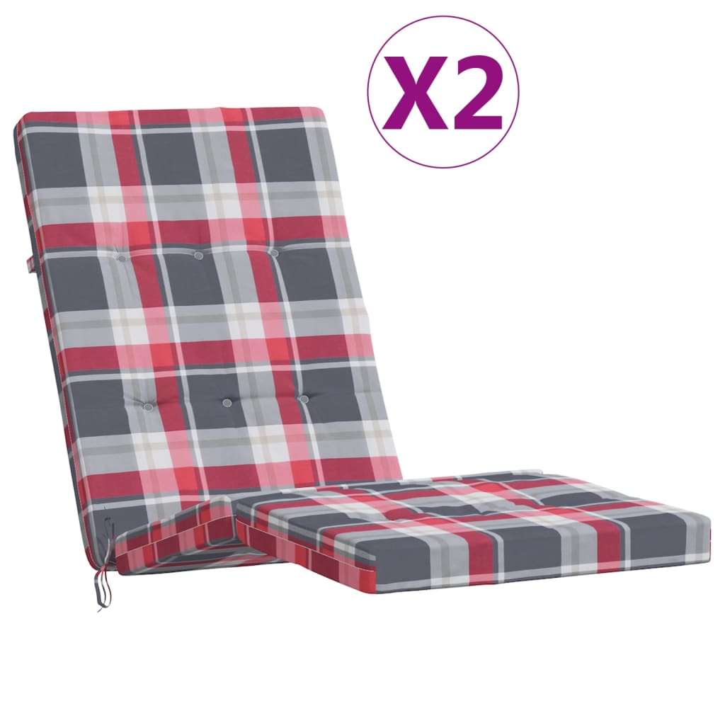 Liegestuhl-Auflagen 2 Stk. Creme Oxford-Gewebe