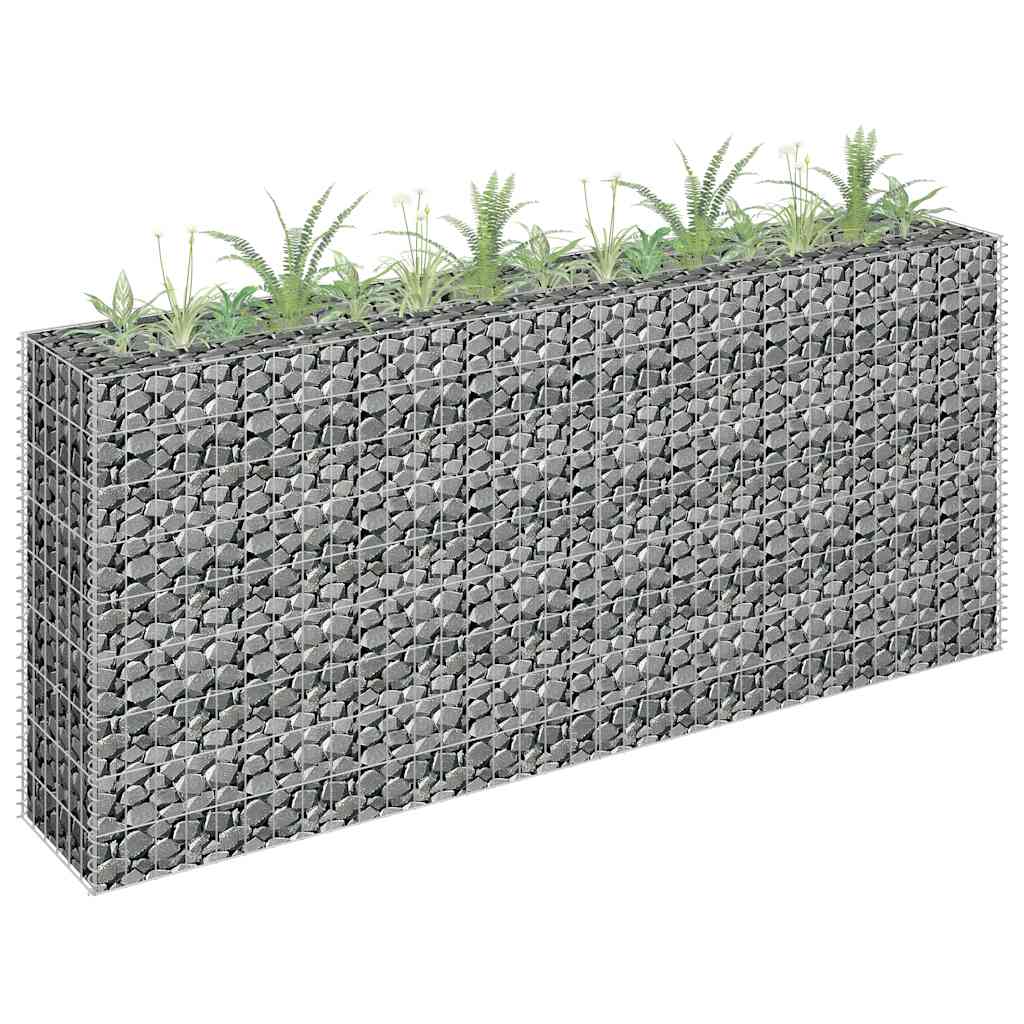 Gabionen-Hochbeet Verzinkter Stahl 90x30x10 cm