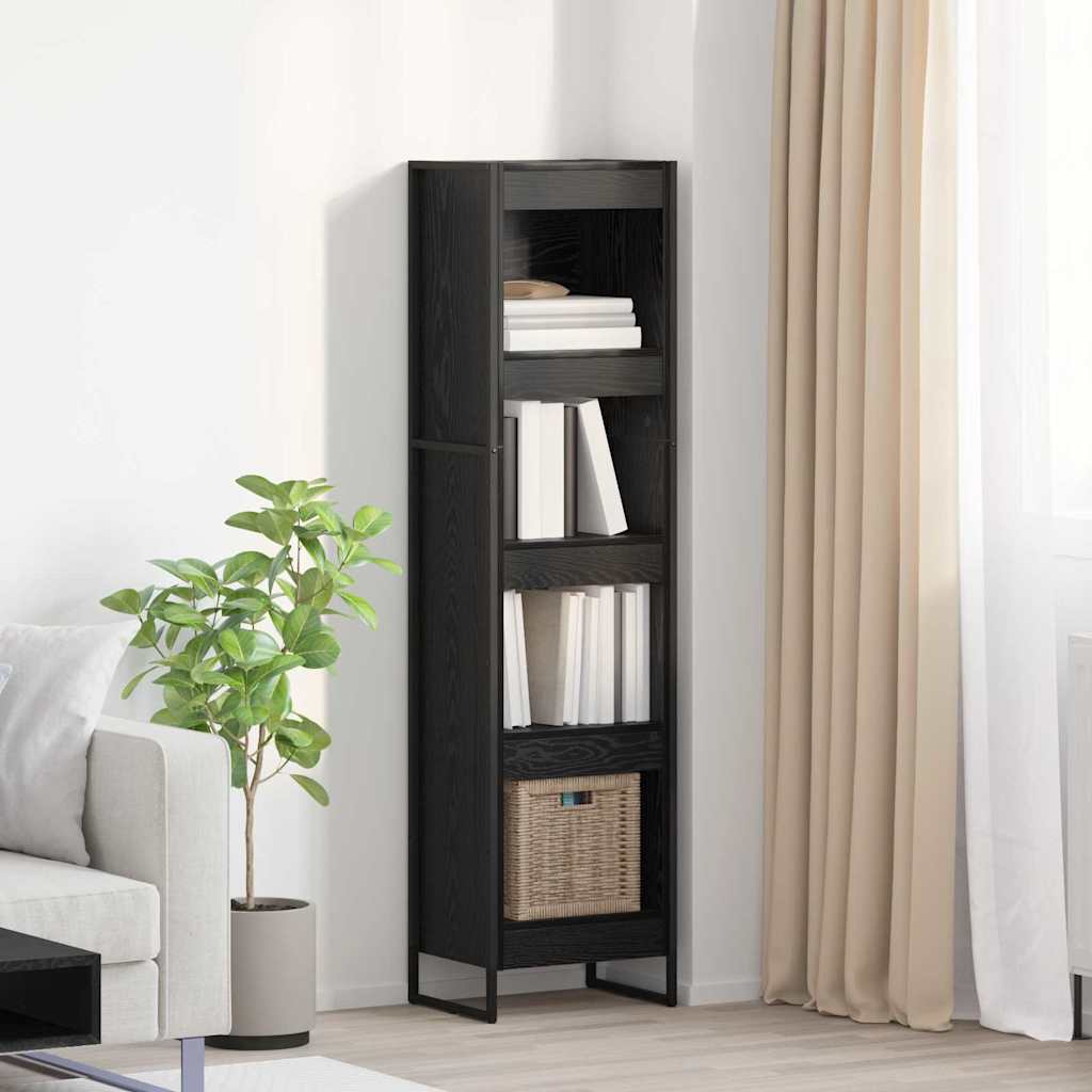 Bücherregal 2 pcs Schwarz Eichen-Optik 60 x 30 x 189,5 cm