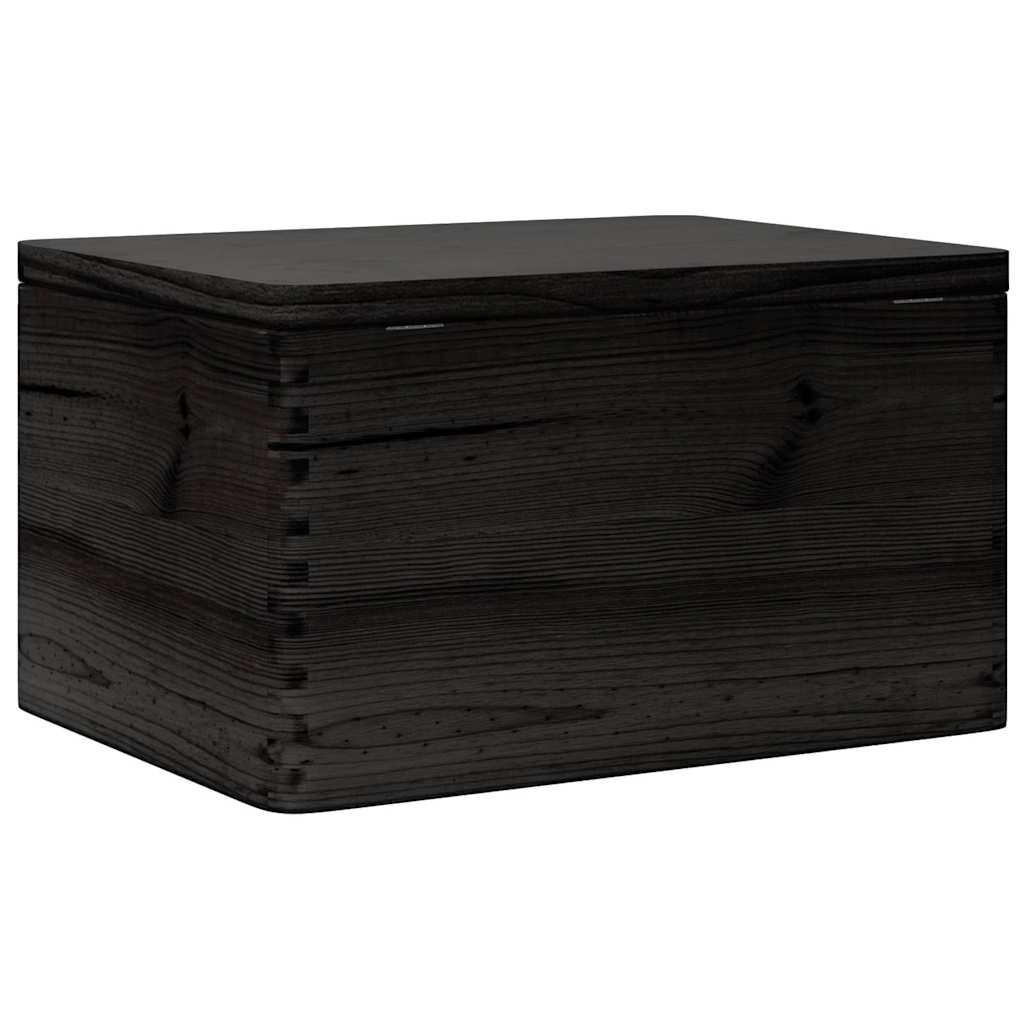 Holzkiste mit Deckel 40x30x13 cm Massivholz Kiefer