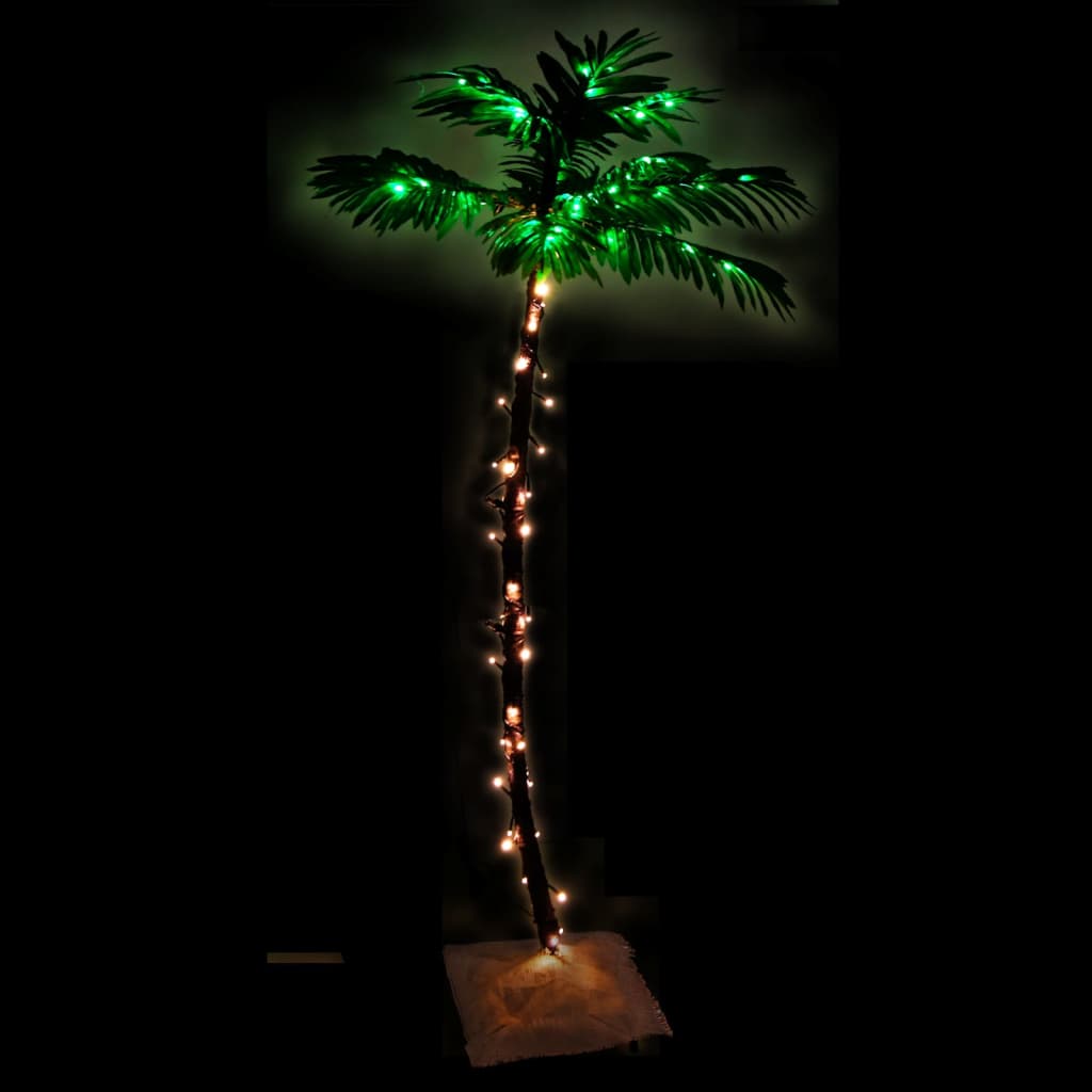 Künstliche Palme LED Warmweiß 72 LEDs 120 cm
