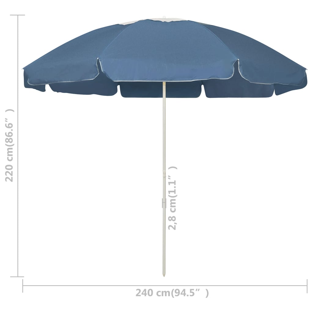 Sonnenschirm mit Stahlmast Sandfarbe 180 cm