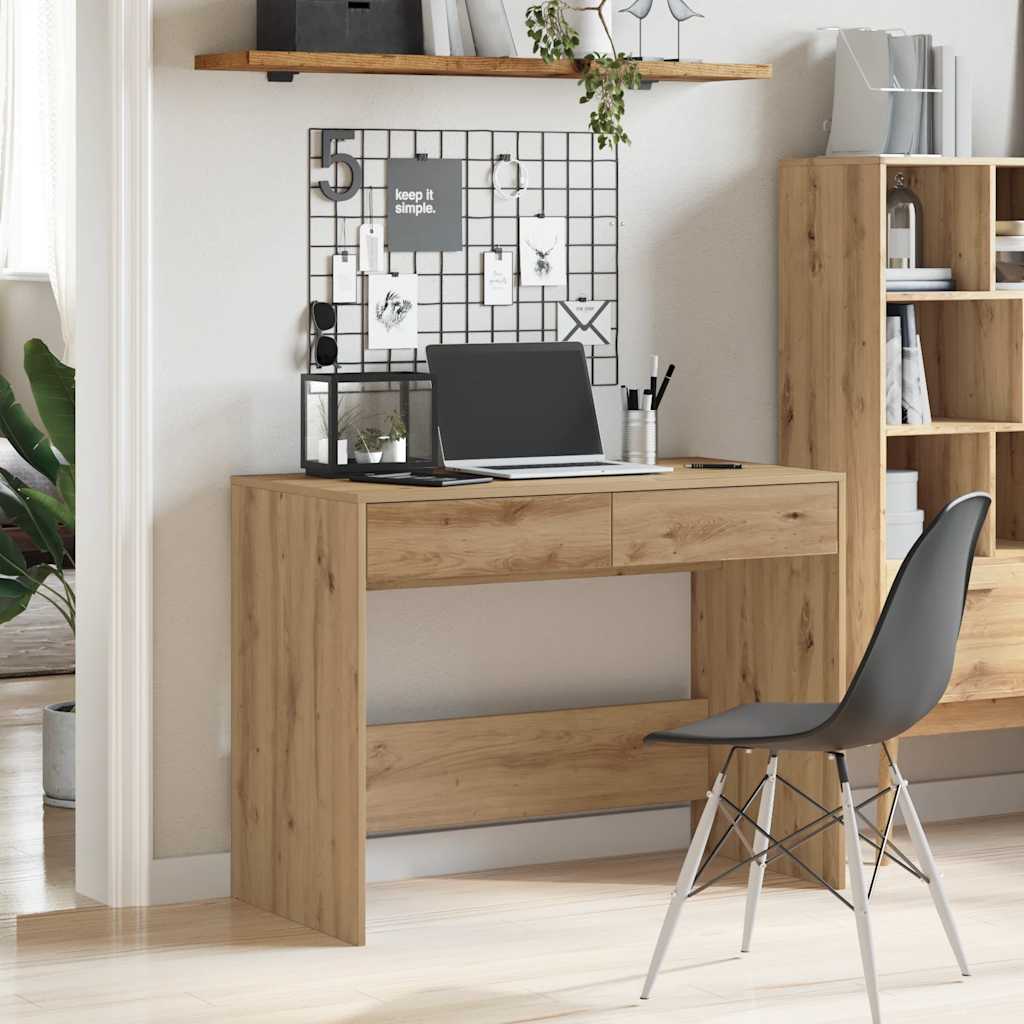 Schreibtisch Weiß 101x50x76,5 cm Holzwerkstoff
