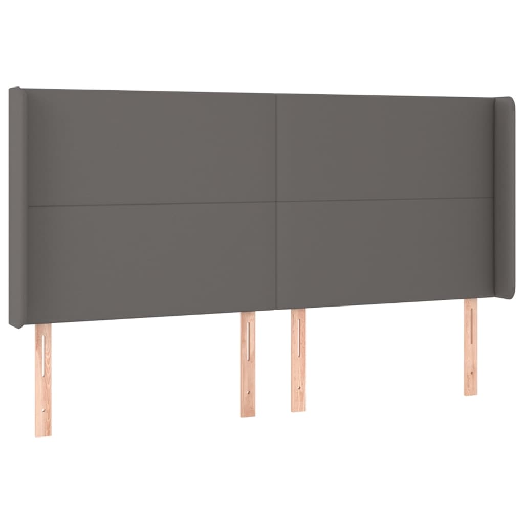 Kopfteil mit Ohren Creme 83x16x78/88 cm Kunstleder