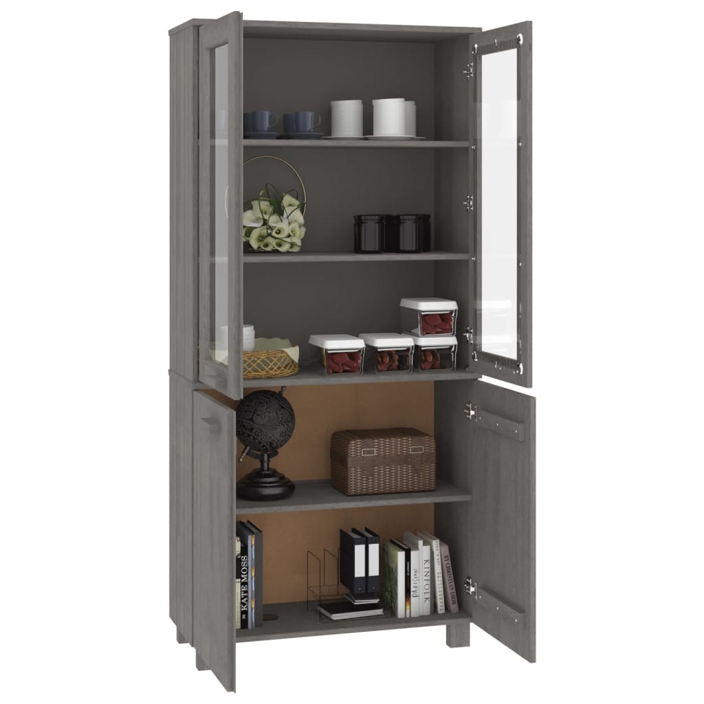 Highboard HAMAR Massivholz Kiefer Honigbraun