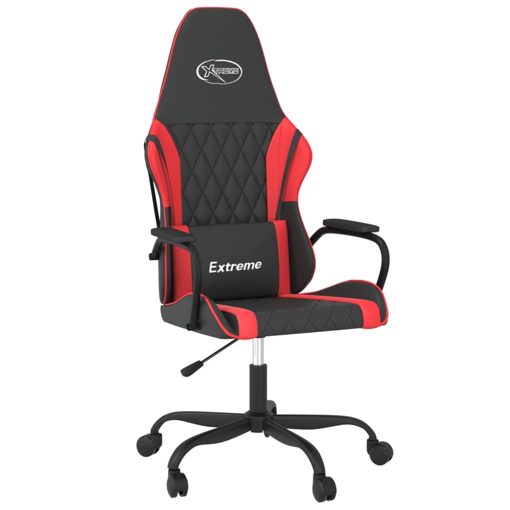 Gaming-Stuhl mit Massagefunktion Schwarz und Blau Kunstleder