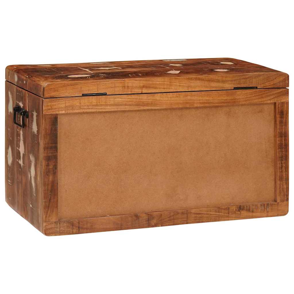 Aufbewahrungsbox mit Speicher mit Tür Braun Massivholz Mango