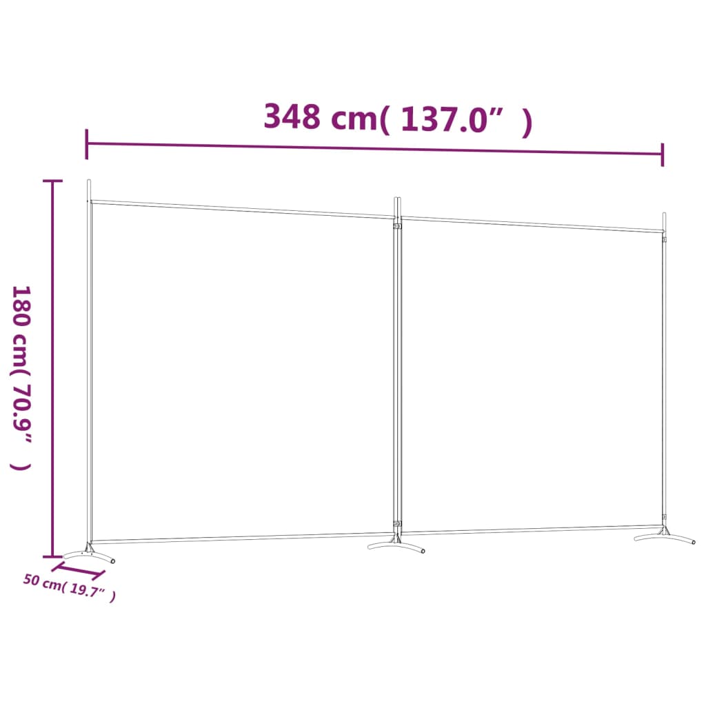 Einzel Panel Raumteiler Beige 175 x 180 cm Stoff