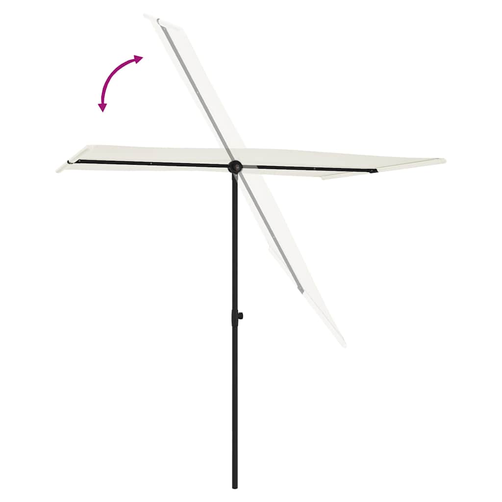 Sonnenschirm mit Aluminium-Mast 180x110 cm Bordeauxrot