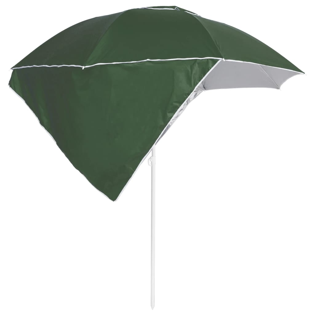 Strandschirm mit Seitenteilen Sandfarbe 215 cm