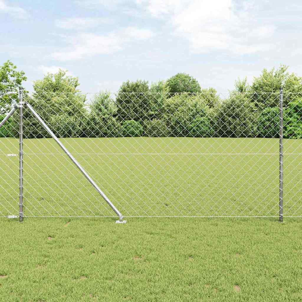 Outdoor Kettenglied-Zaun Erdfixierung 10 x 0,4 m Grün Netz