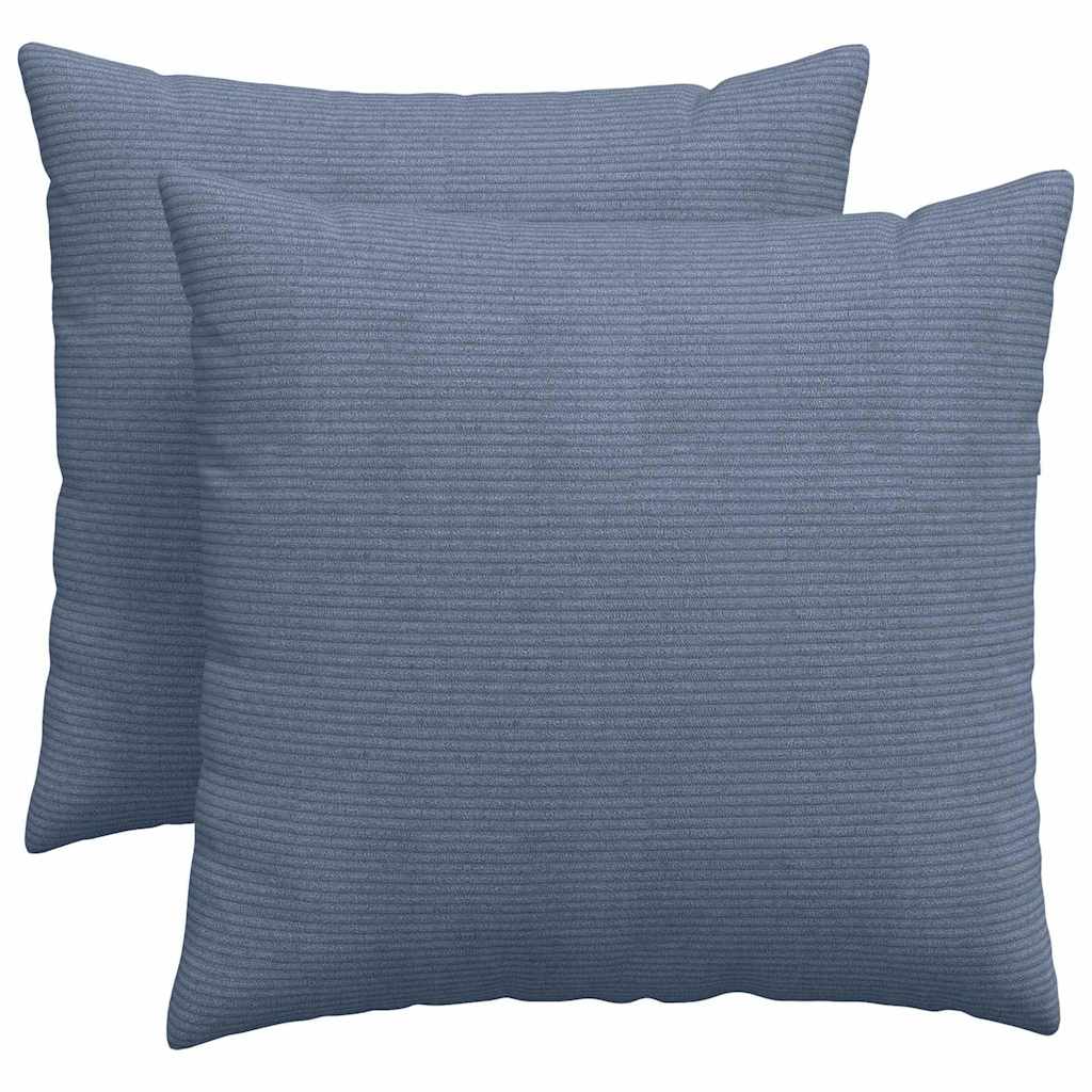 Sofakissen 2 Stück Hellgrau 50 x 30 cm Cordstoff