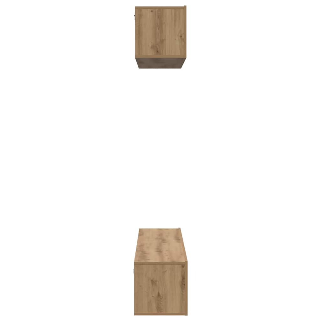 4-tlg. TV-Schrank-Set Weiß Holzwerkstoff