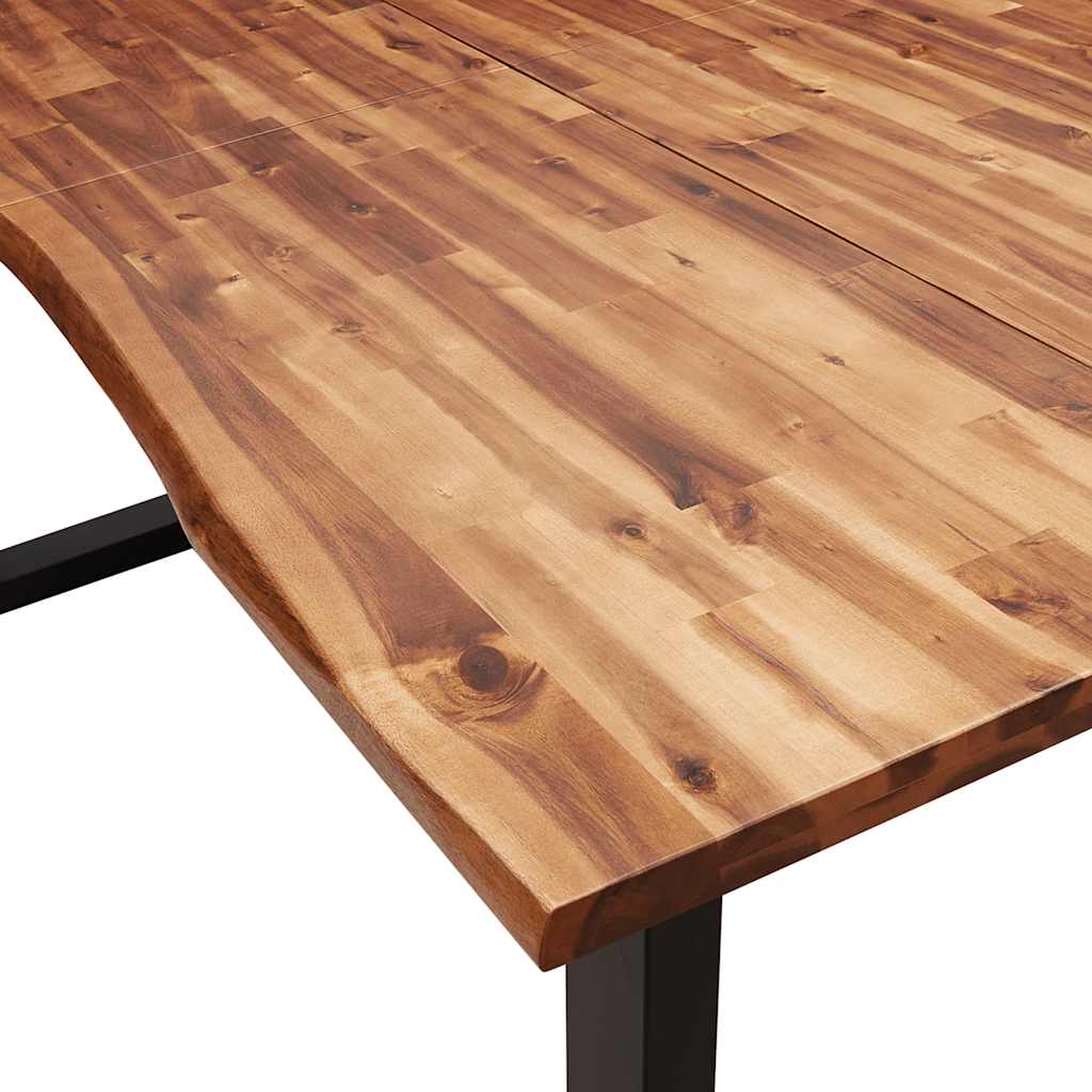 Esstisch Baumkante 140x80x75 cm Massivholz Akazie