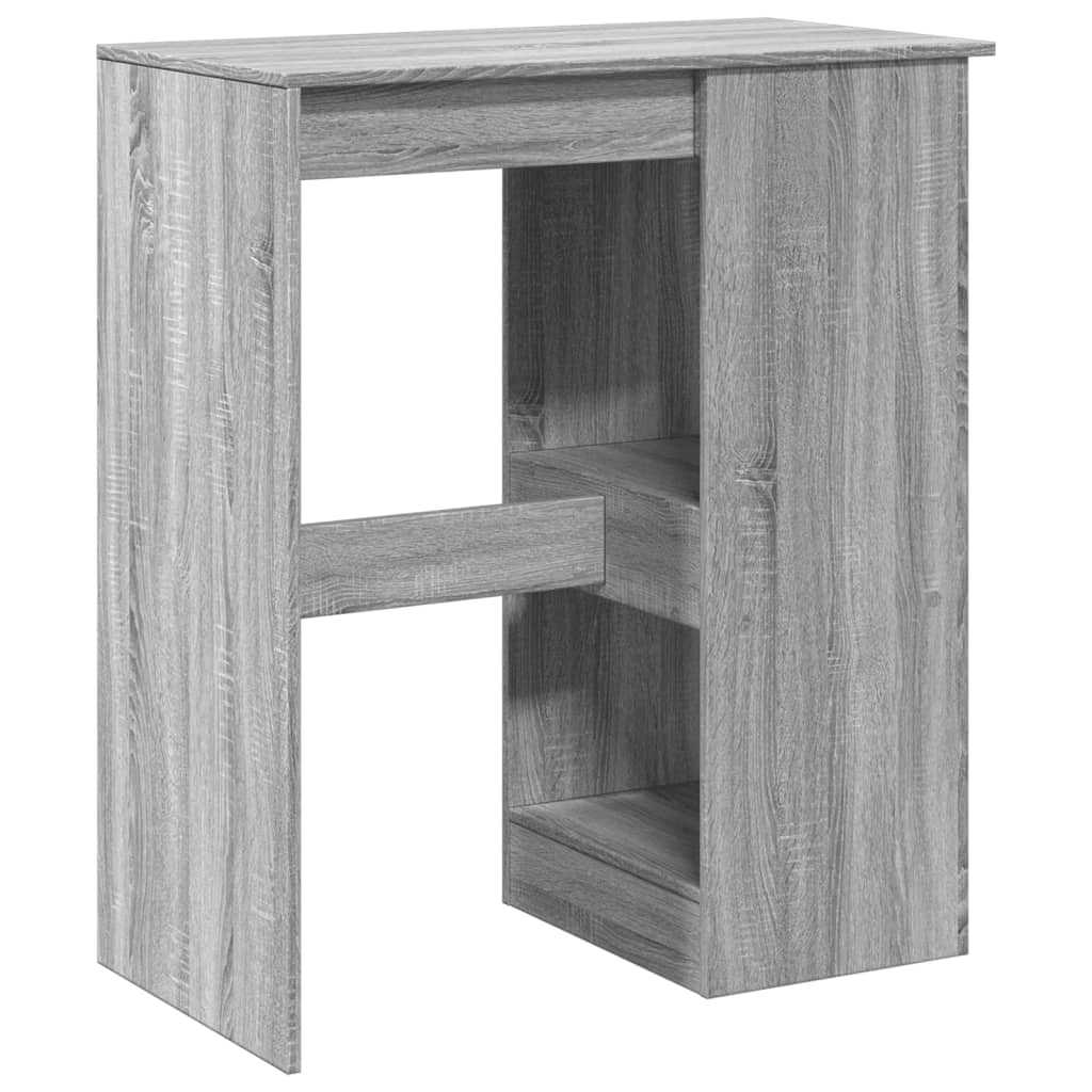 Bartisch mit Regal Schwarz Eichen-Optik 90 x 47,5 x 103,5 cm