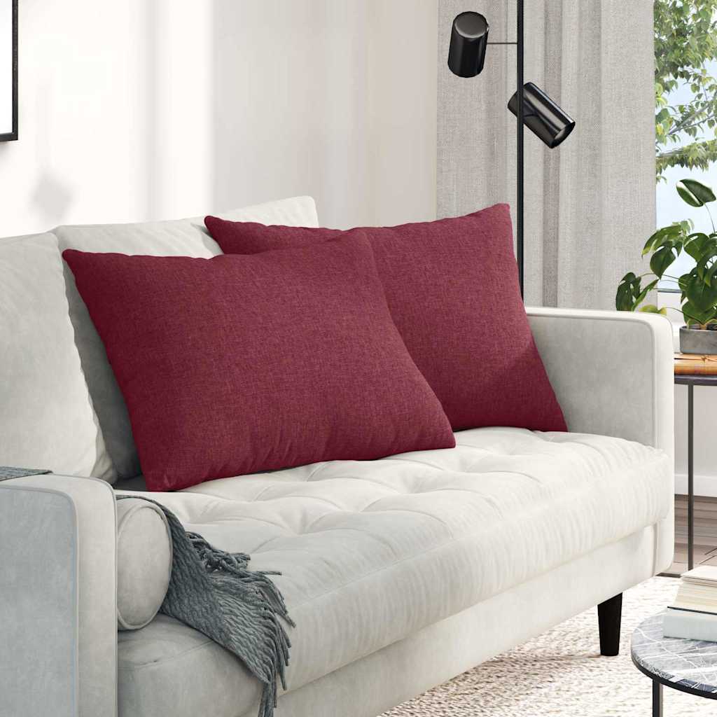 Sofakissen 2 pcs Hellgrau 50 x 30 cm Stoff