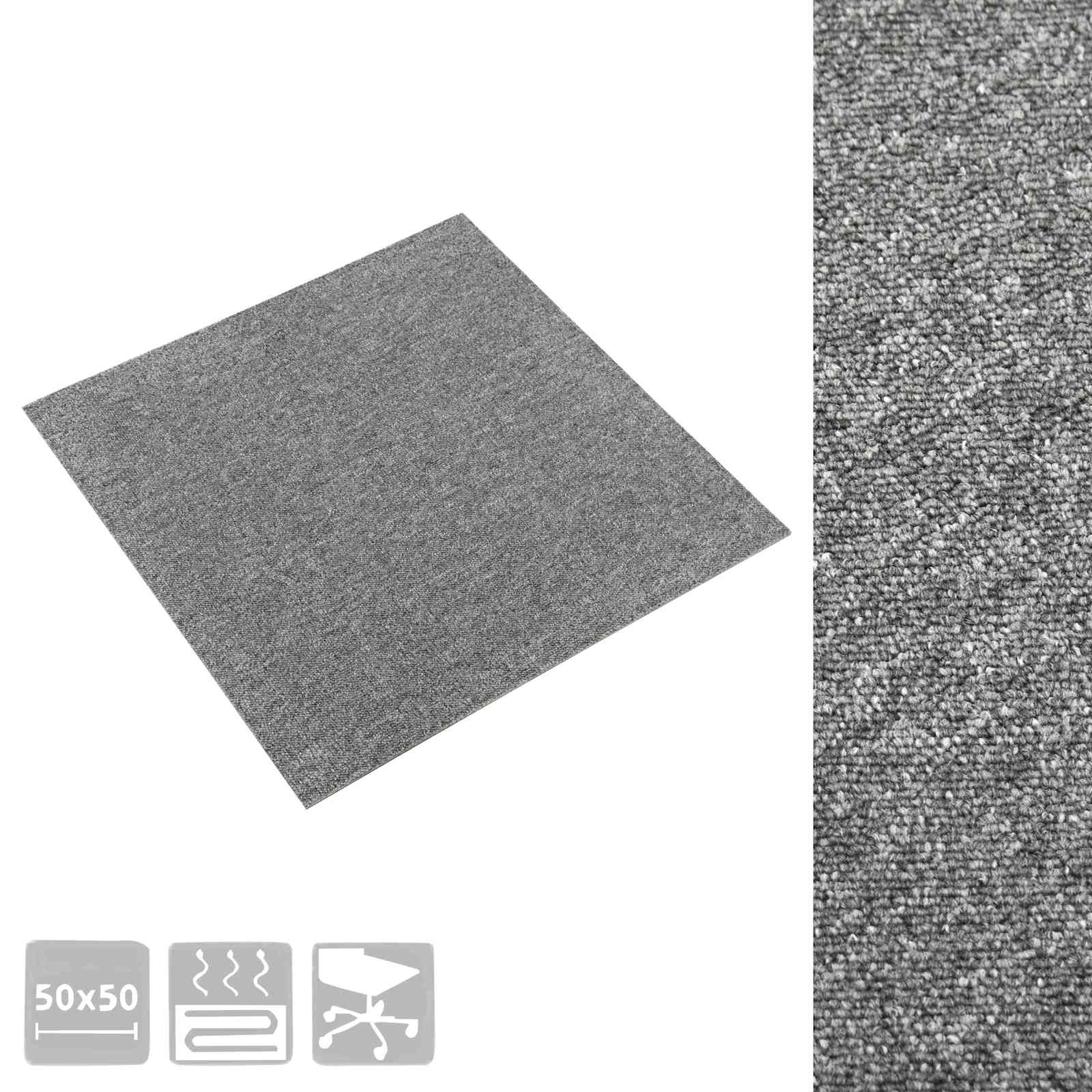 Teppich 20 pcs Gestreiftes Anthrazit 50 x 50 cm