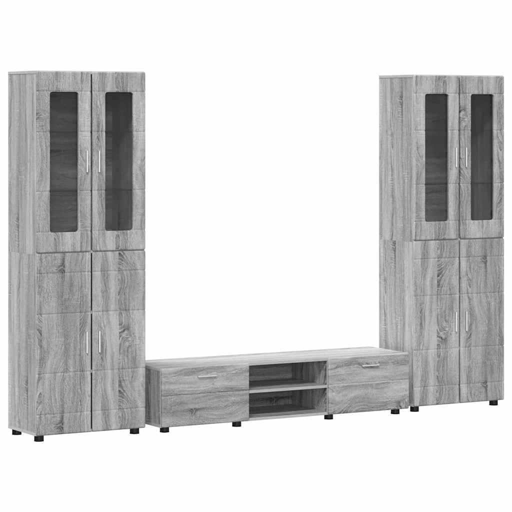 Highboard mit Regal FLORIN Weiß 60 x 35 x 182 cm Holzwerkstoff