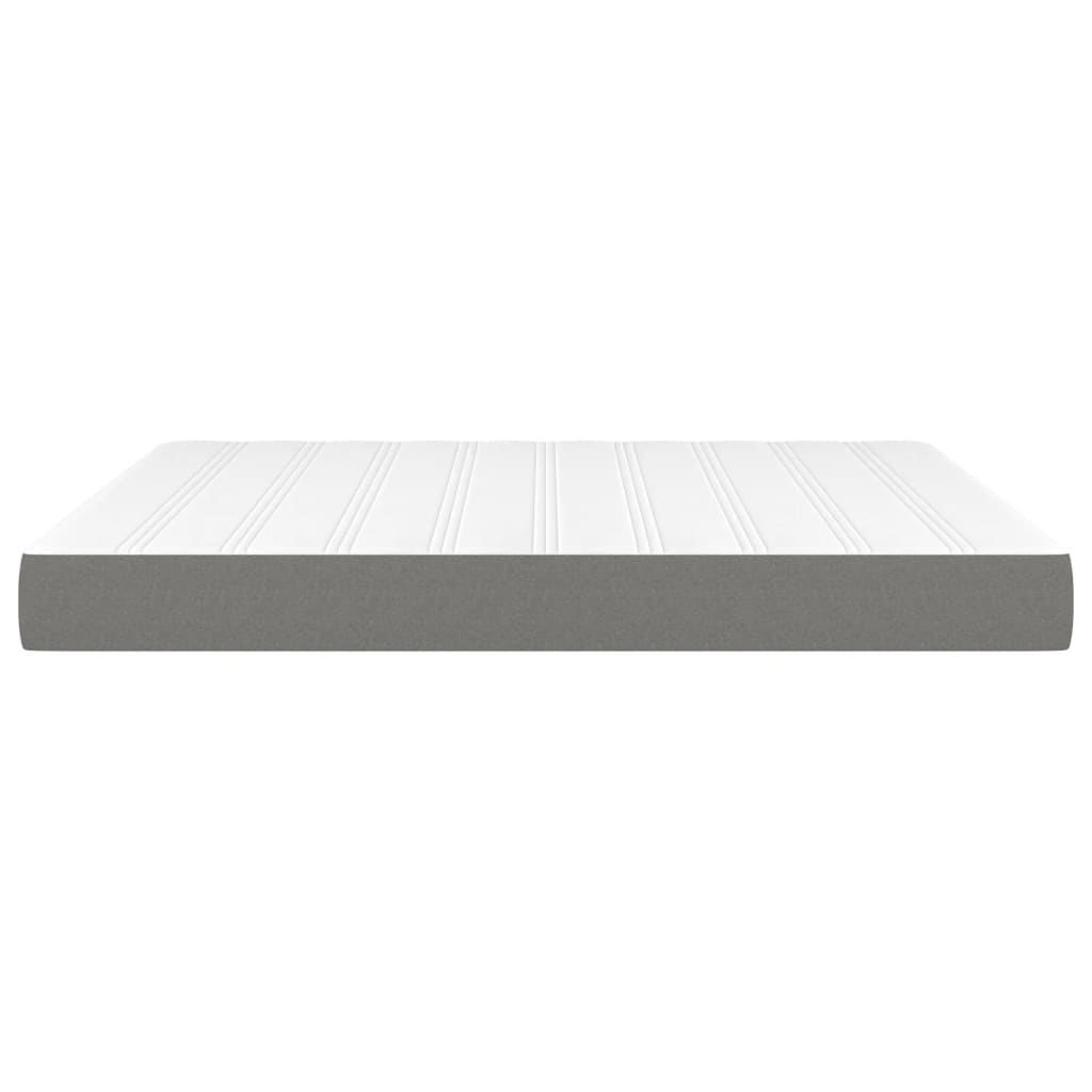 Taschenfederkernmatratze Mittel Hellgrau 100x203x20 cm Stoff