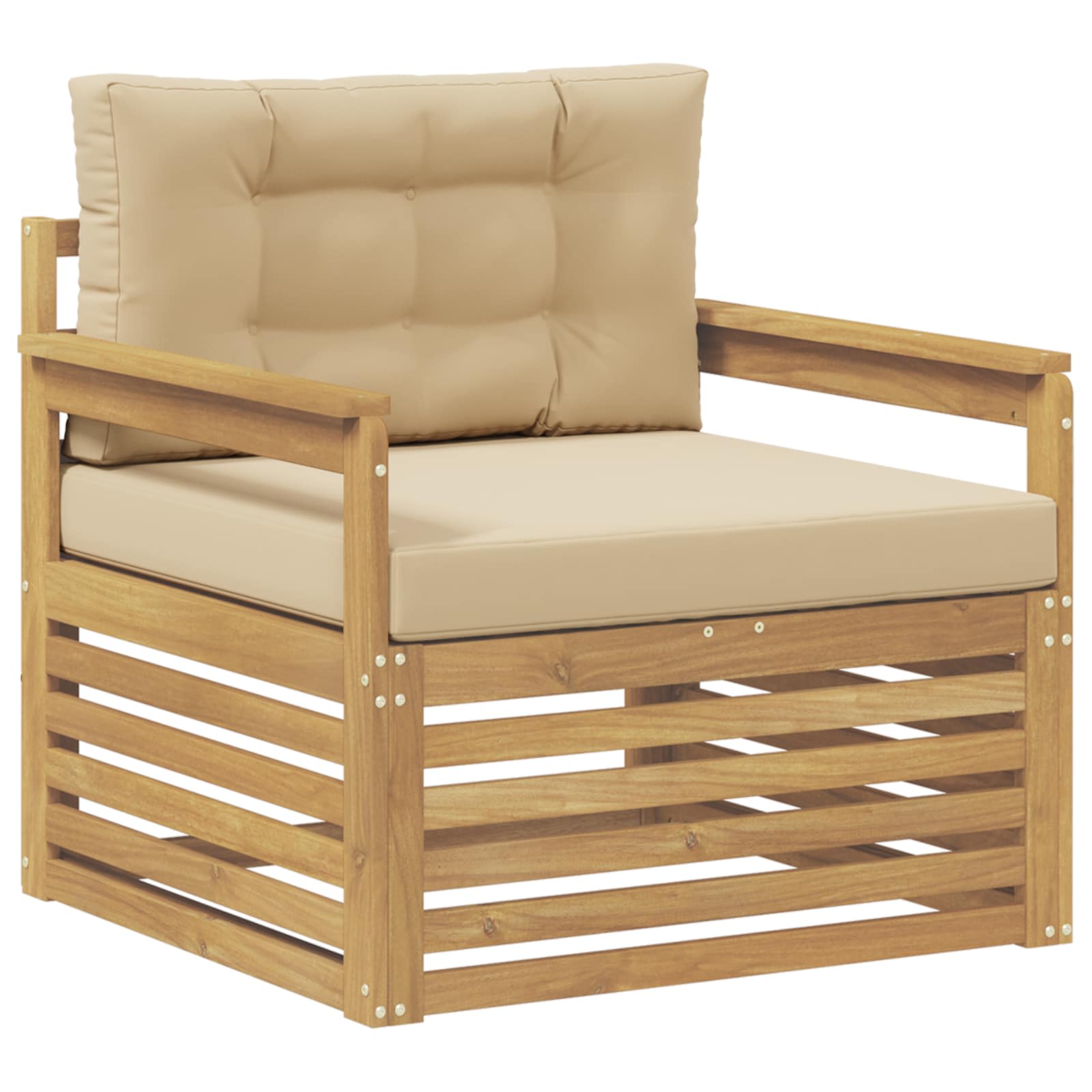 2 Stück Outdoor-Sofa Natur