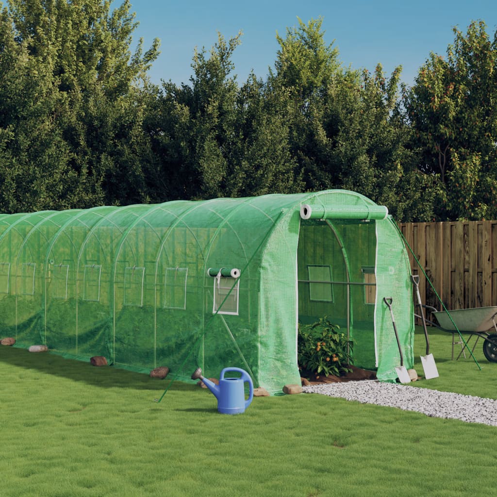 Gewächshaus mit Stahlrahmen Weiß 8 m² 4x2x2 m