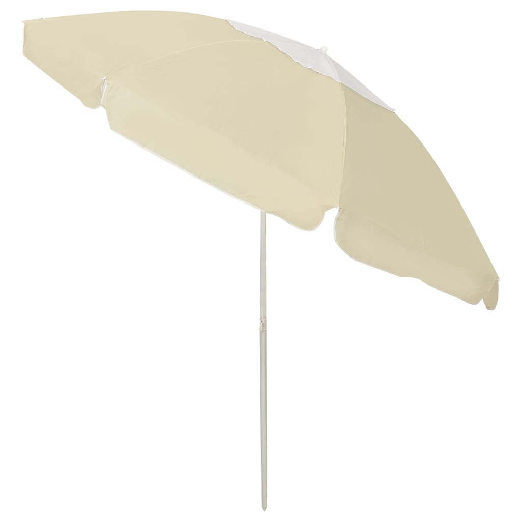 Sonnenschirm mit Stahlmast Sandfarbe 180 cm