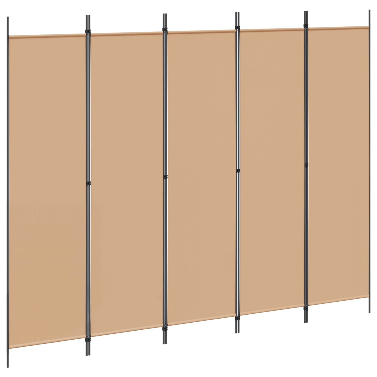 3-tlg. Paravent Schwarz 150x200 cm Stoff