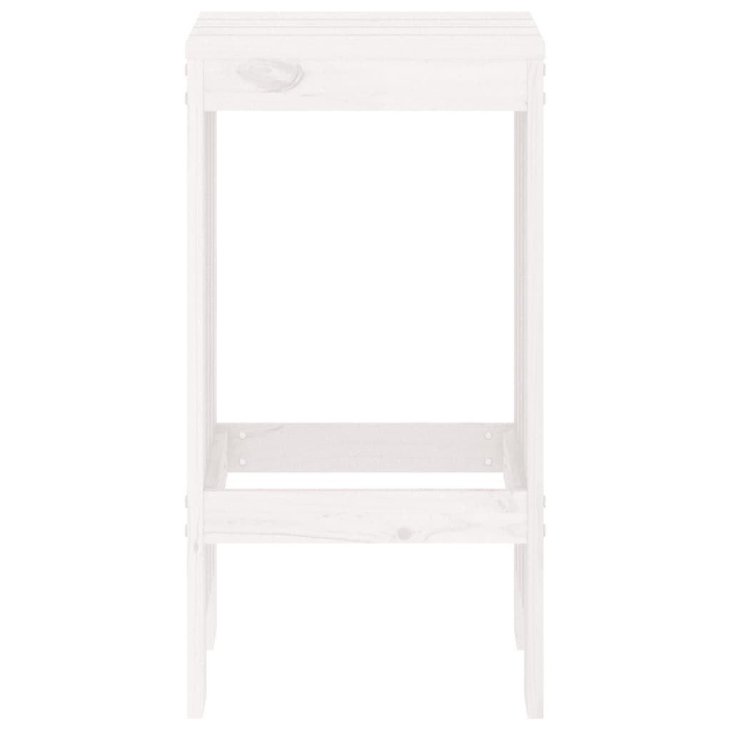 Gartenhocker 2 Stk. Weiß 40x36x45 cm Massivholz Kiefer