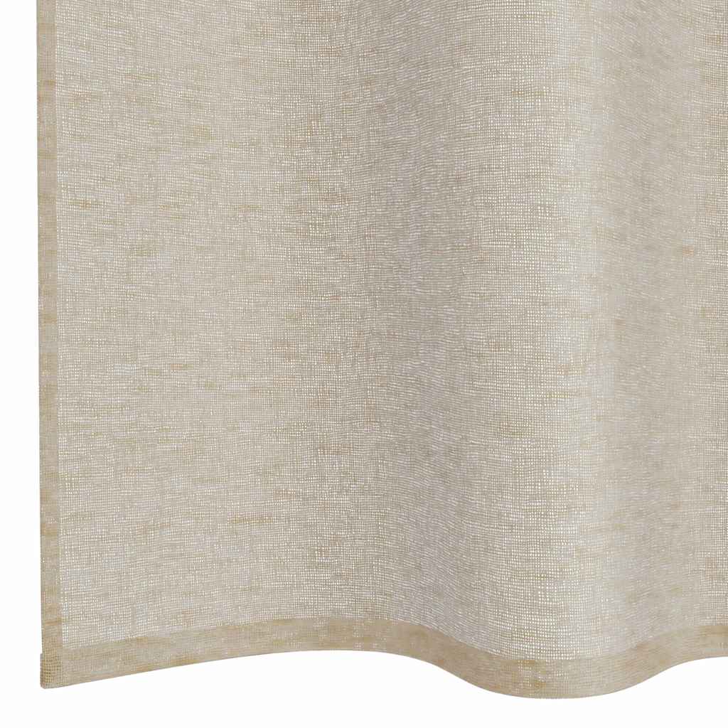 Voile-Vorhang mit Vorhängen 2 pcs Weiß 140 x 140 cm Polyester