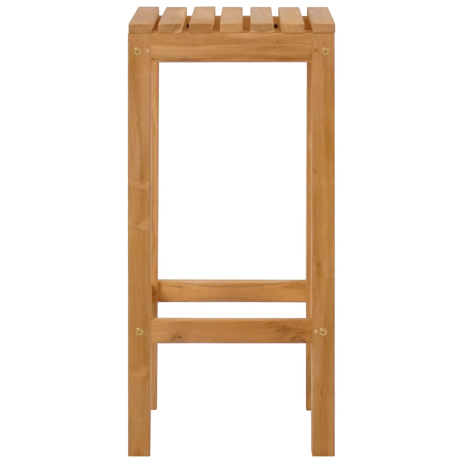 Barhocker 2 pcs Natur Massivholz Teak