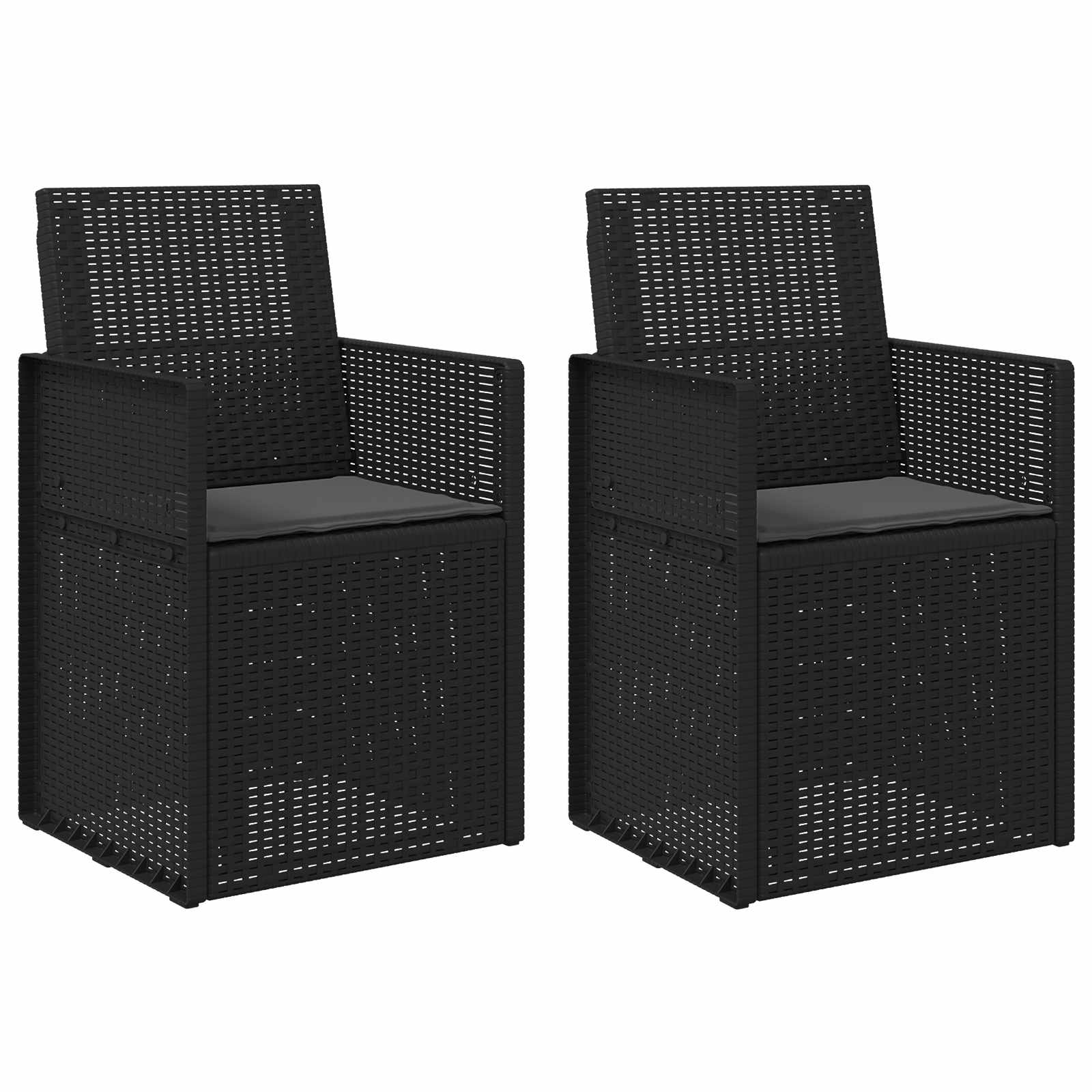 Garten Esszimmerstühle 2 pcs Weiß und Hellgrau PP