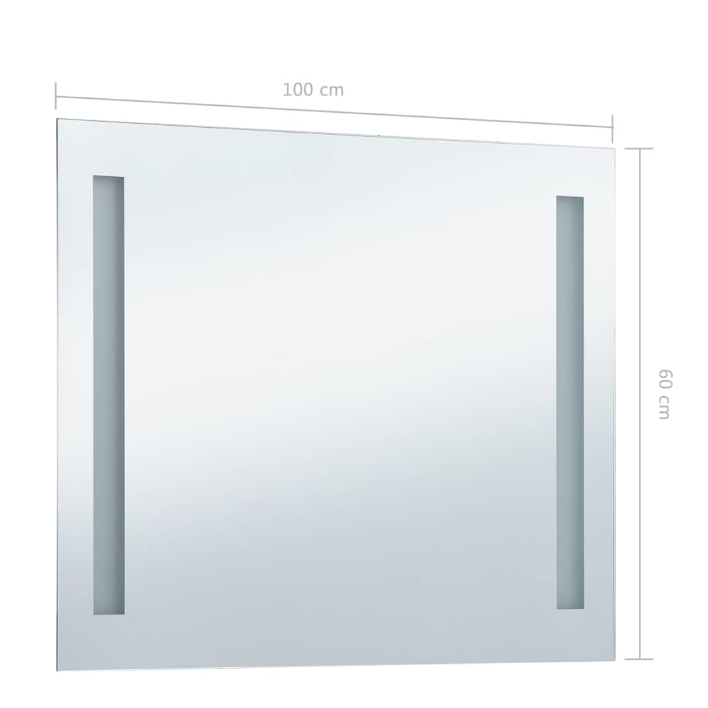 Badezimmer-Wandspiegel mit LEDs 80x60 cm