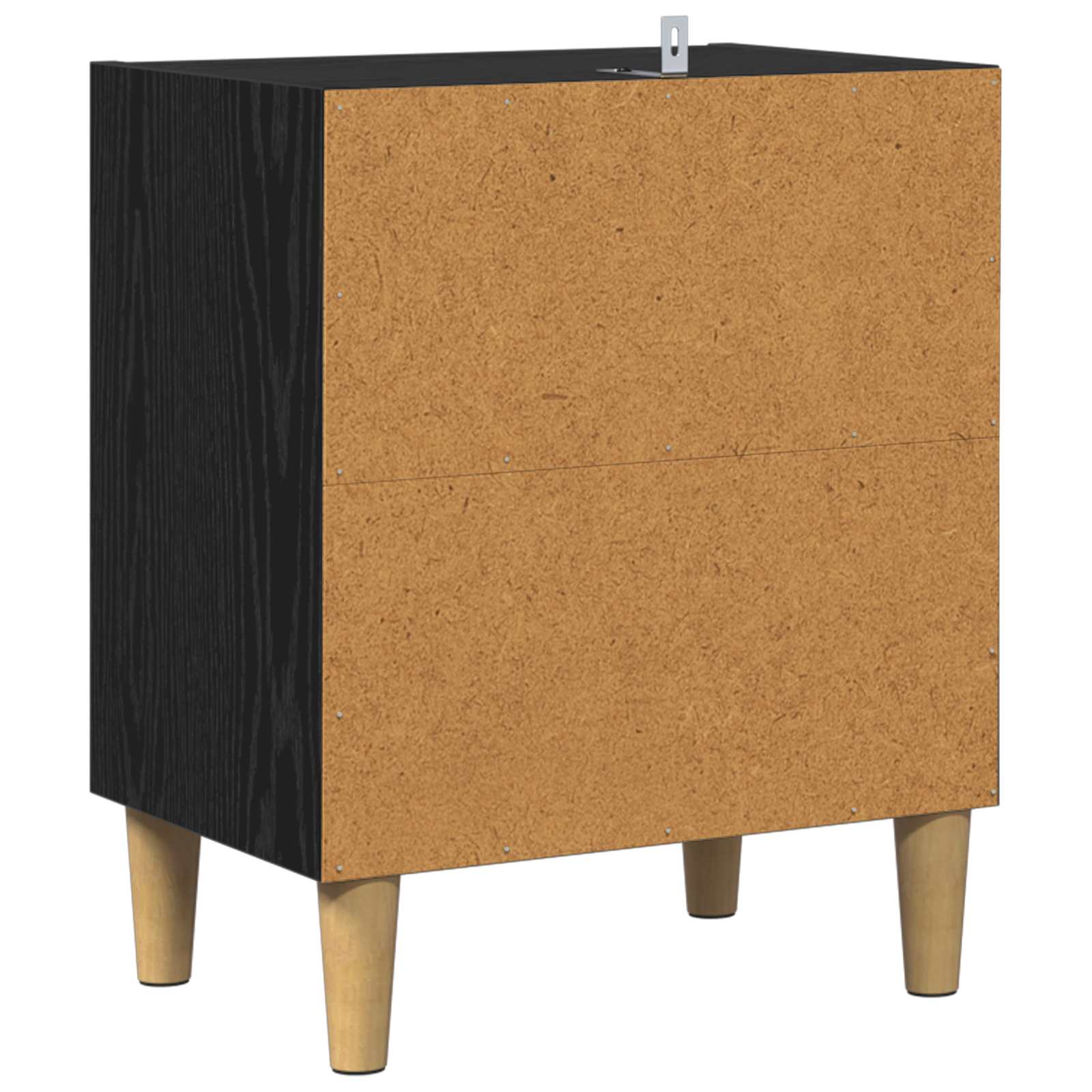 Bettschrank Schwarz Eichen-Optik 40 x 30 x 50 cm Holzwerkstoff